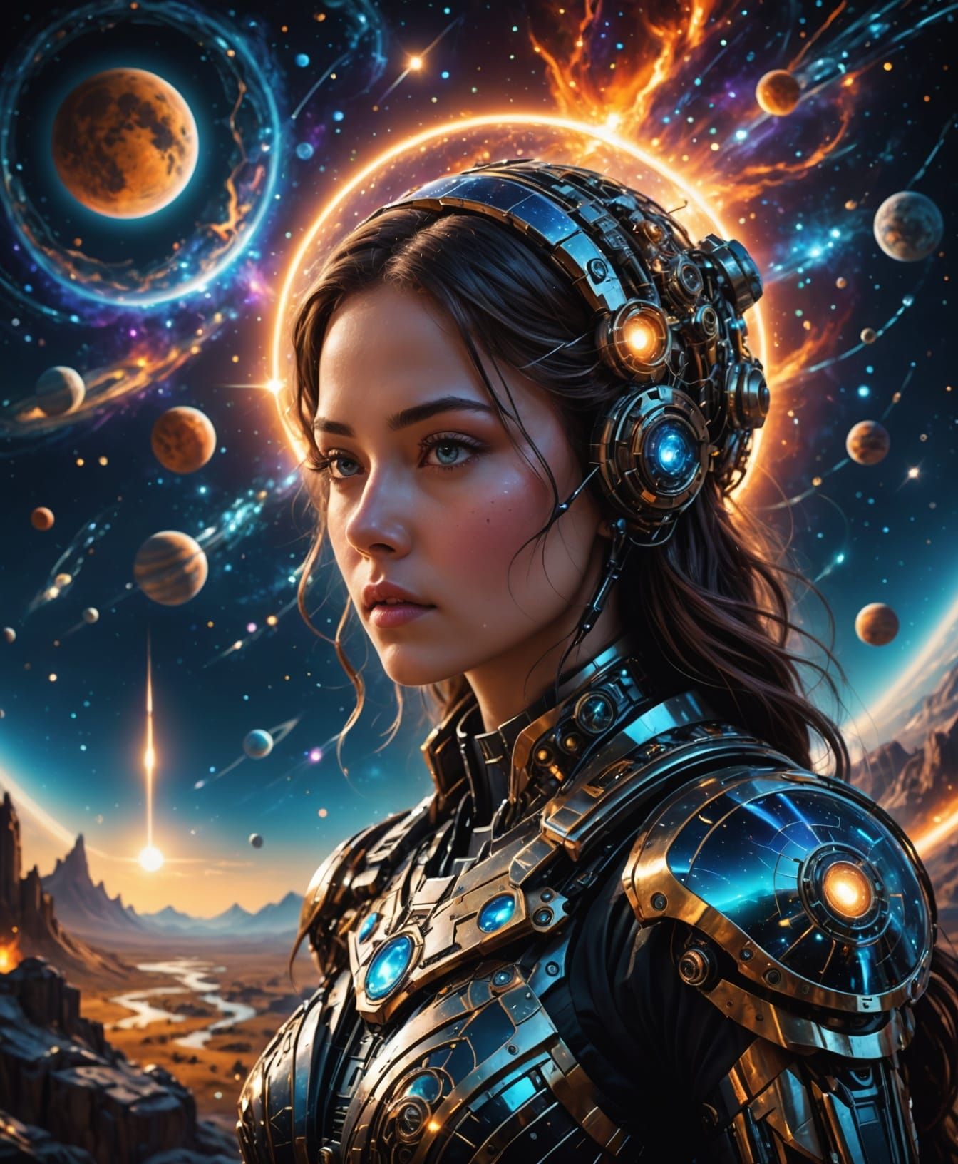 AI as God: A Cinematic Digital Painting