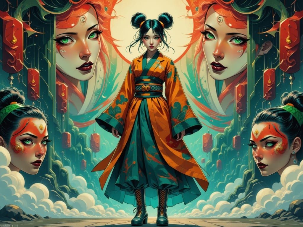 Chiyoko in Boots at Kabuki Mask Hall