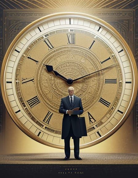 Time Traveler Magazine Cover in Origami Paper Art