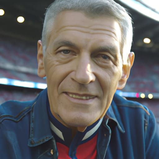French Man Cheering for PSG, Professional Portrait
