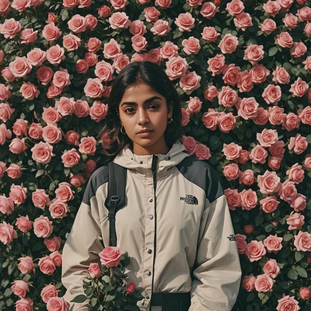 Cinematic Roses and Transfer Button in Film Style