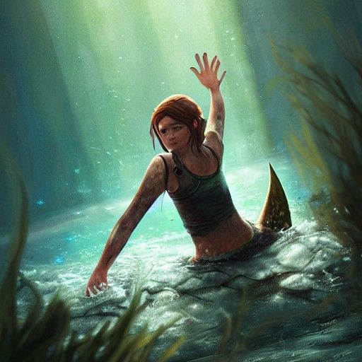 Ellie from The Last of Us as Mermaid