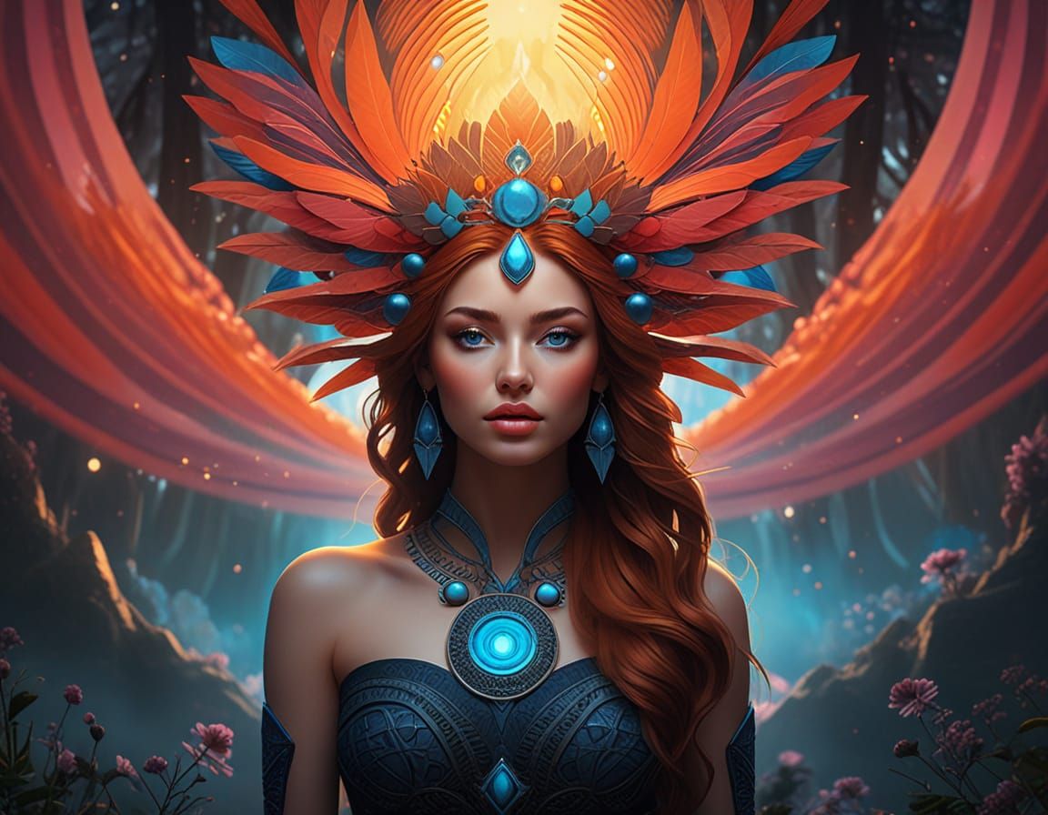 Ethereal beauty blooms from hope's vibrant embrace