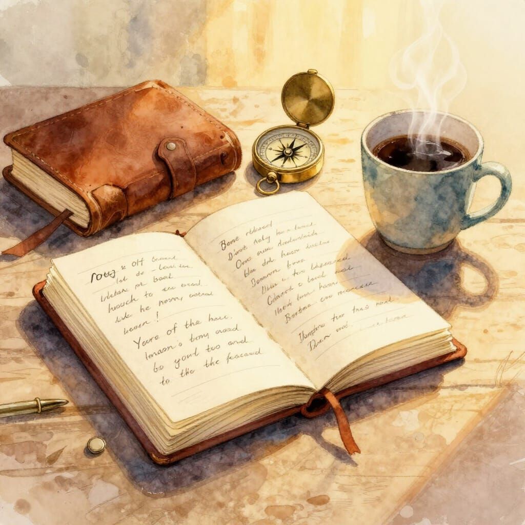 Journal of Hopes in Golden Hour Light