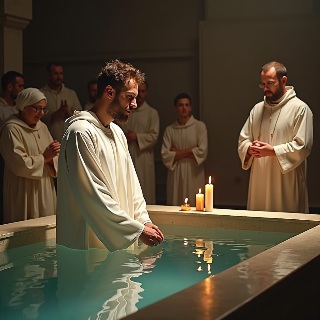 Baptismal Ceremony in Baroque Style