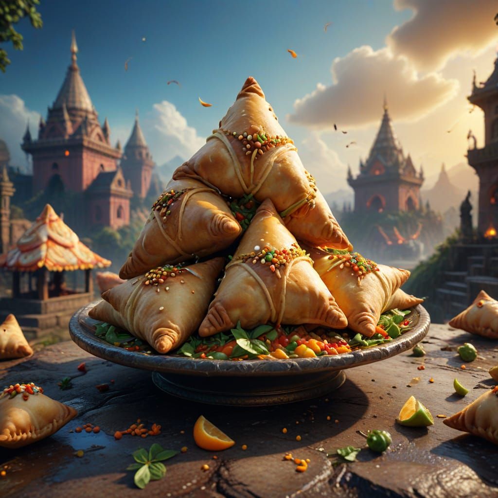 Celebrating World Samosa Day: Fantasy Concept Art