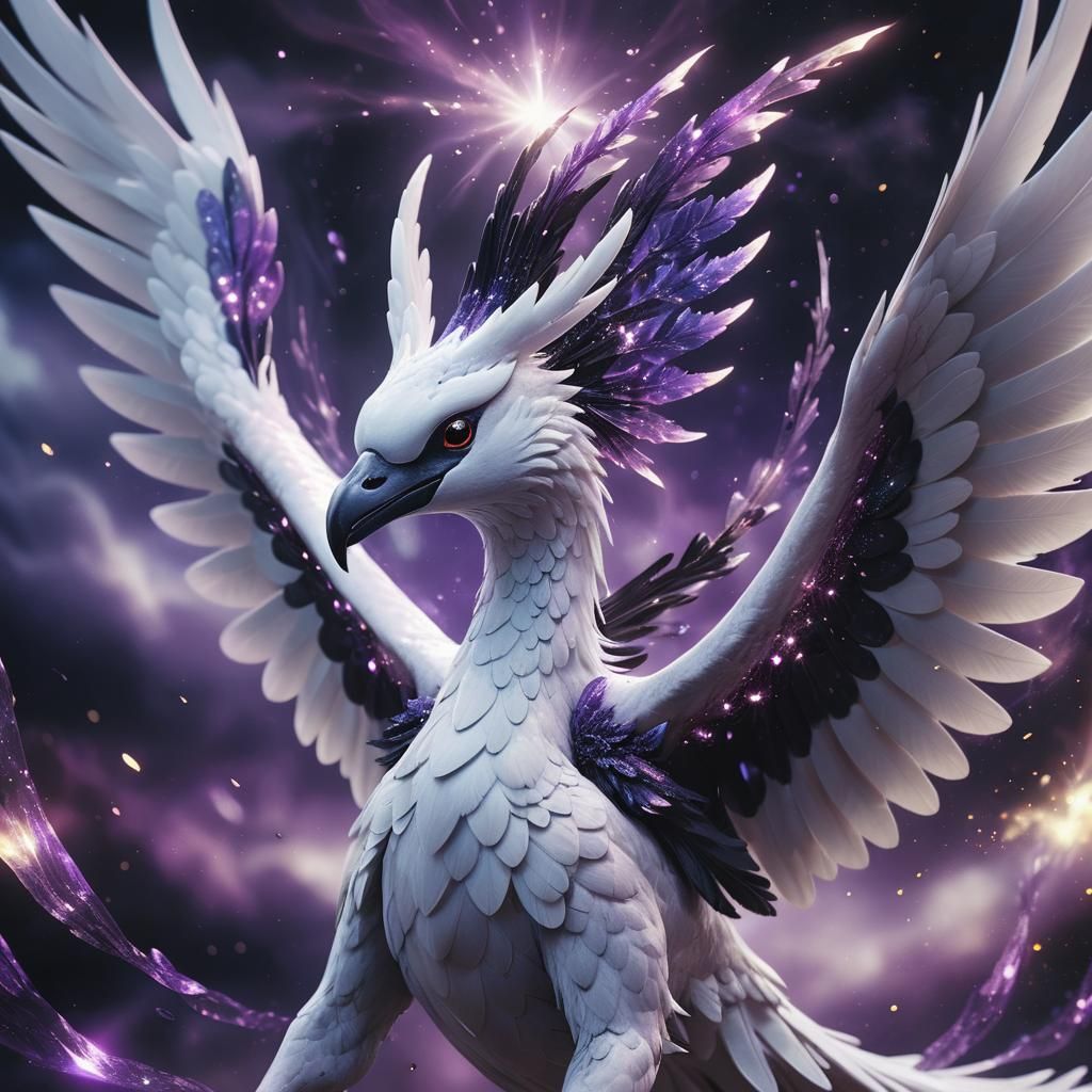 Lugia Inspired Avian Wonders in Dark Fantasy