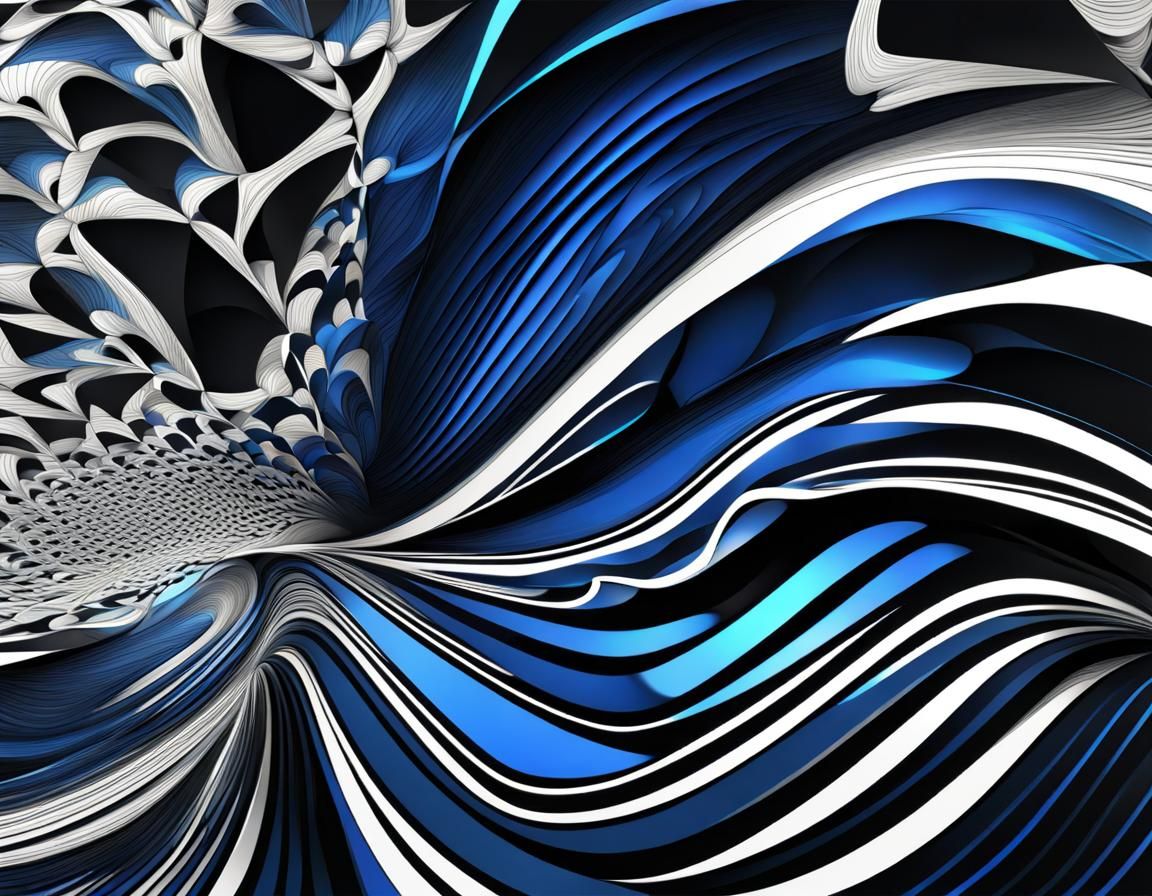 Futuristic Laser Fractal in Abstract Vector Style