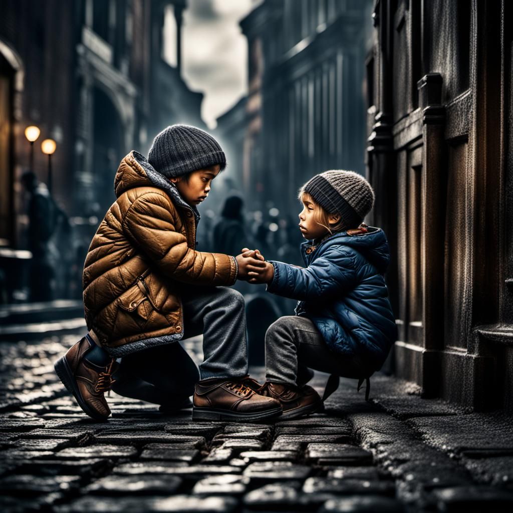 Hyperrealistic Image Depicting Kindness with Intricate Detai...