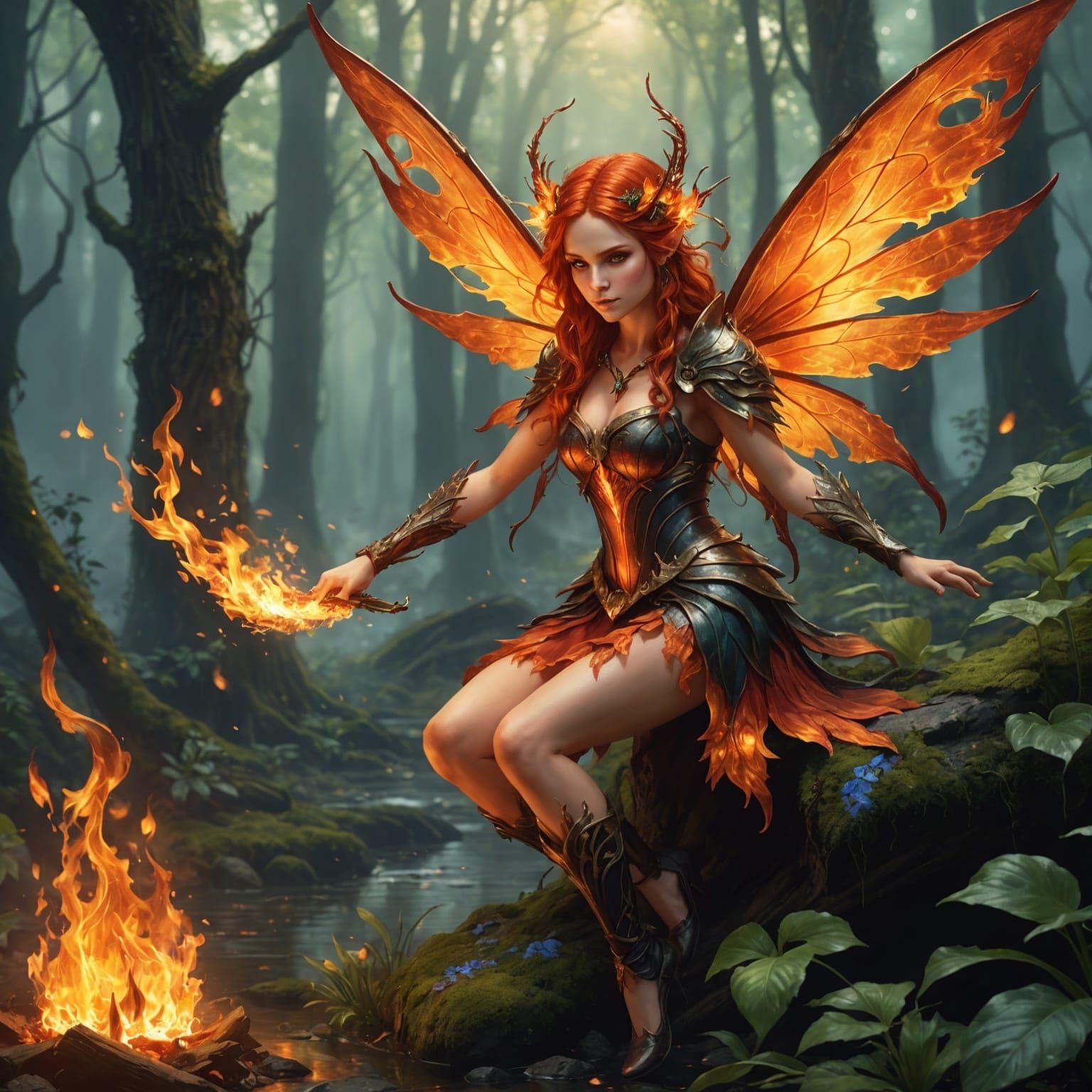 Fire Fairy Sustaining a Fantasy Environment