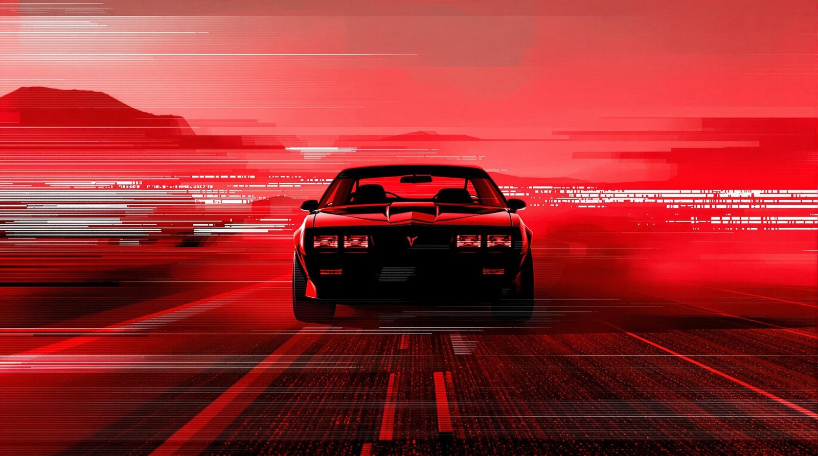 Retro-Futuristic Desert Chase in Digital Decay