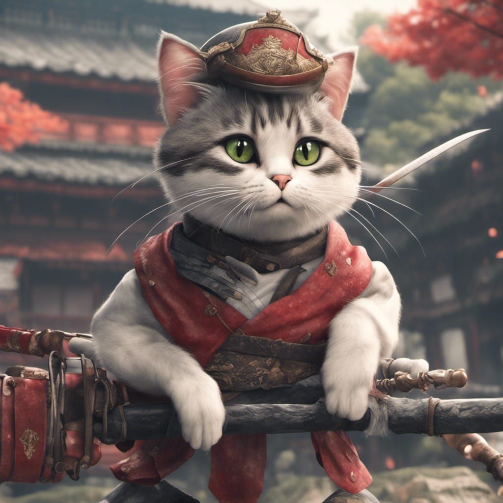 Samurai cat cousin of puss in boots
