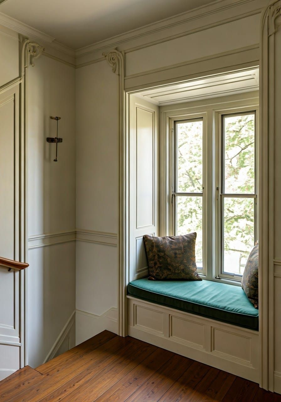 Charles Rennie Macintosh Glasgow school style staircase corn...