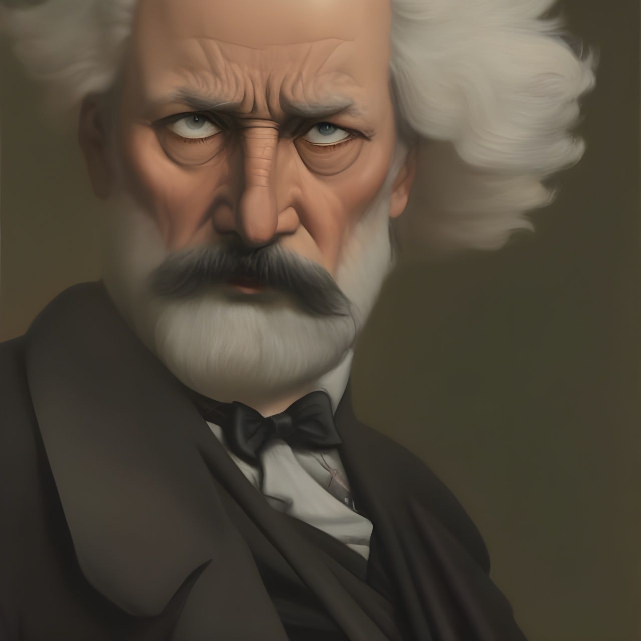 Satirical Portrait of a Screaming Professor