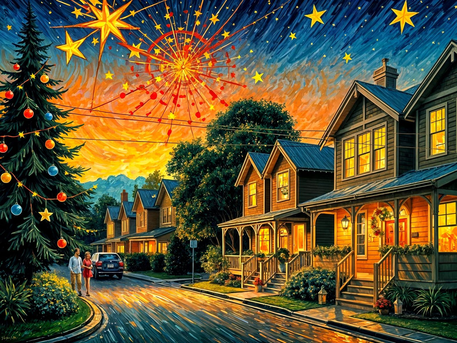 Christmas Eve in Vibrant Australian Suburbia