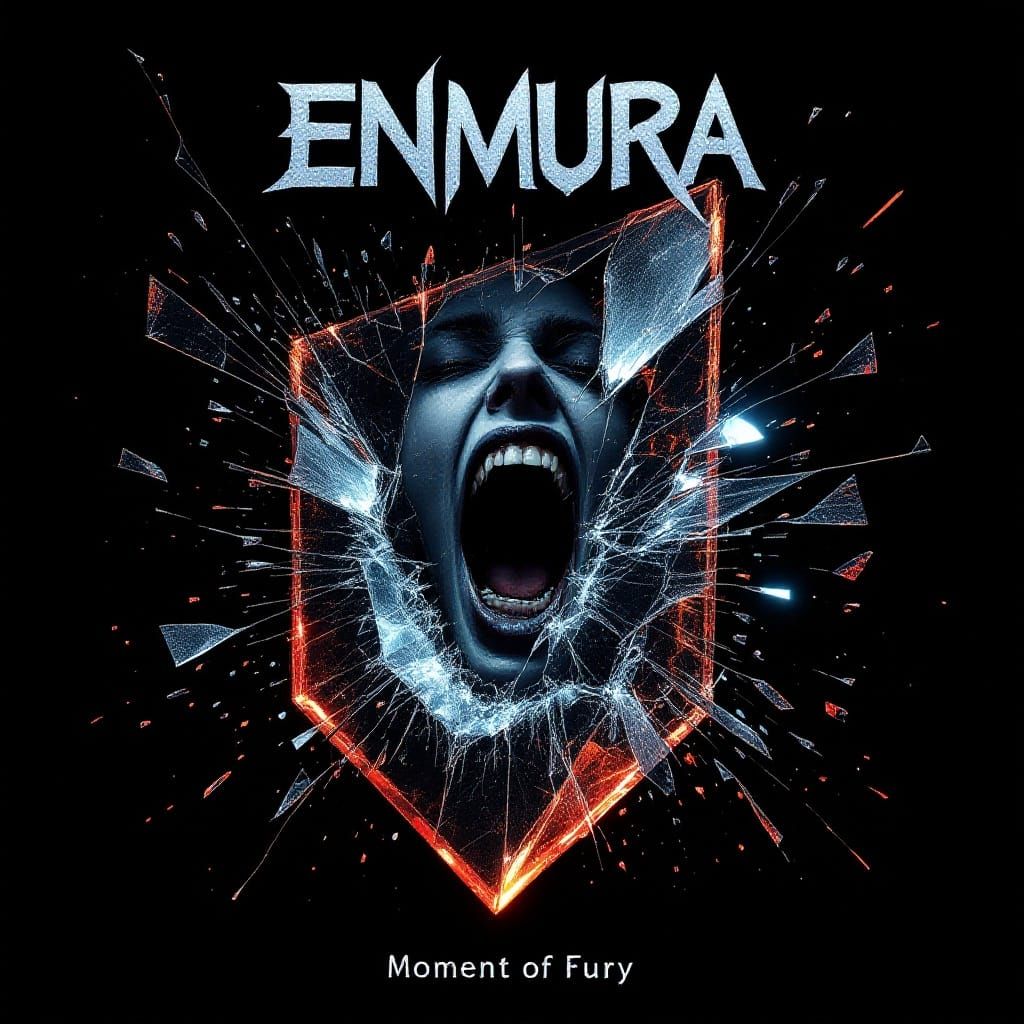 Surreal Shattered Glass Scene in Hyper-Realistic 3D Anime St...