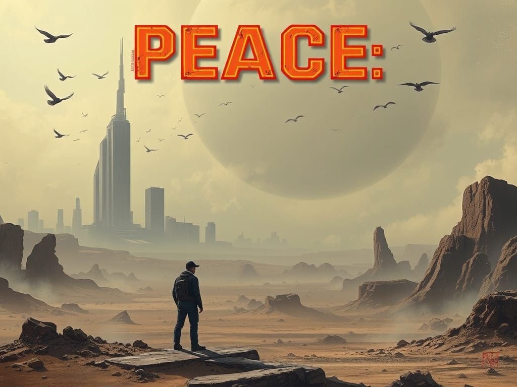 Hope in a Ruined World: Neon-Lit Apocalypse Movie Poster