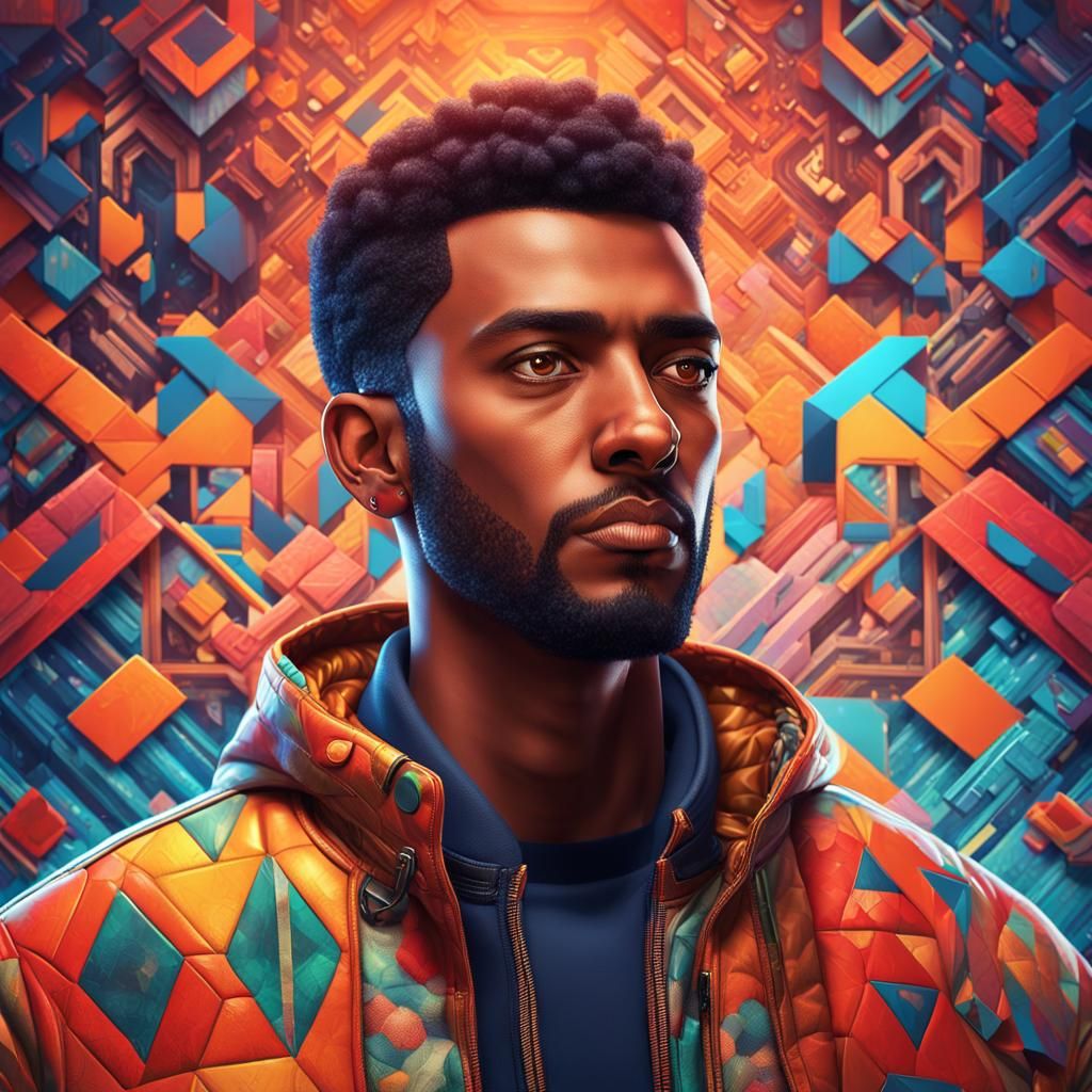 Hyperrealistic Man in Bomb Jacket Concept Art