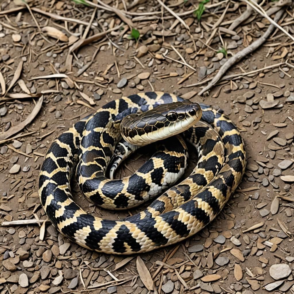 Bull Snake Ready to Strike