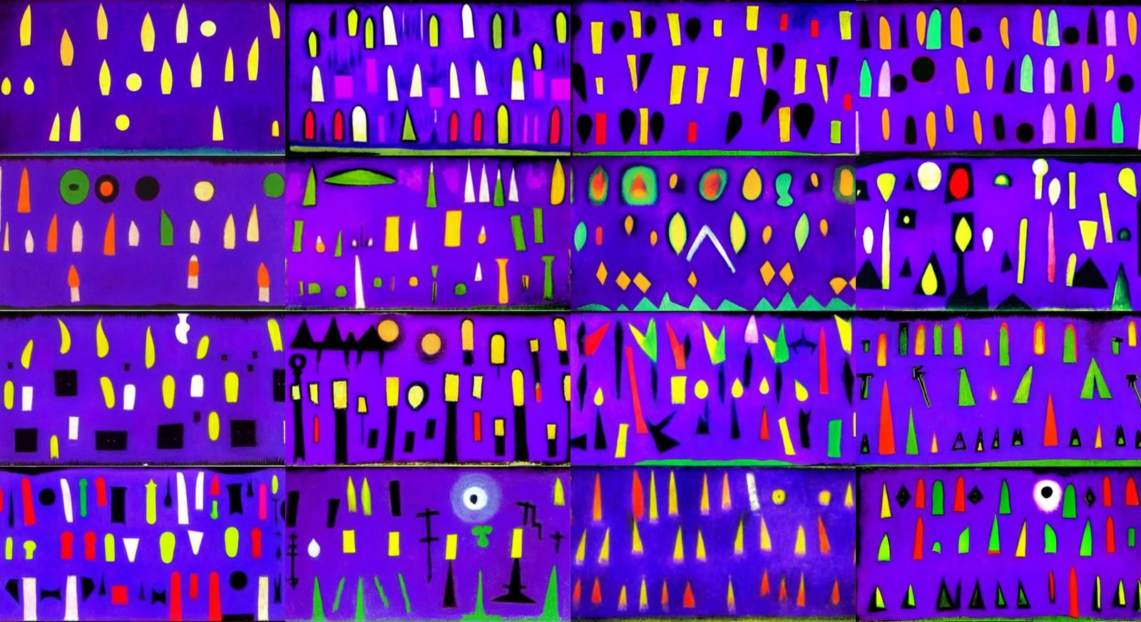 German Expressionist Voodoo Candles in Cemetery