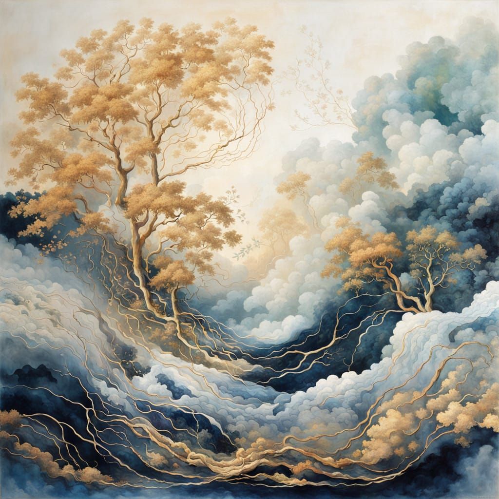 Elemental Force Personified in Dynamic Abstraction