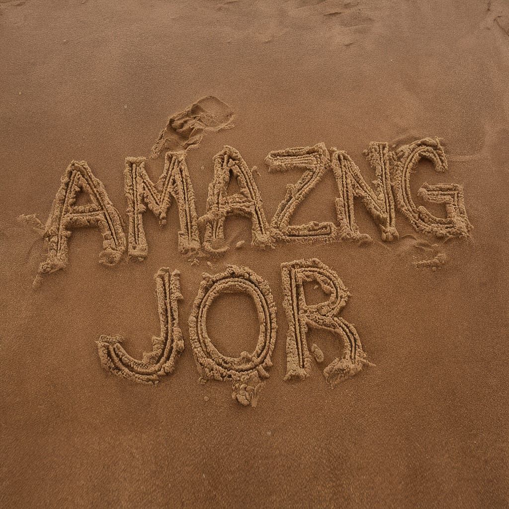 Amazing Job! Sign on Sandy Beach