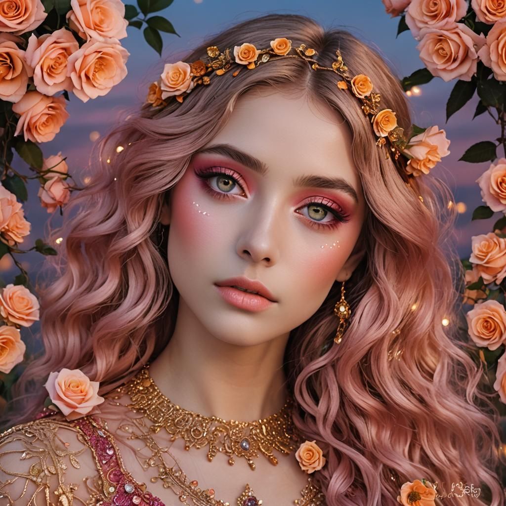 Isadora Aurora Anime Portrait in Manga Style