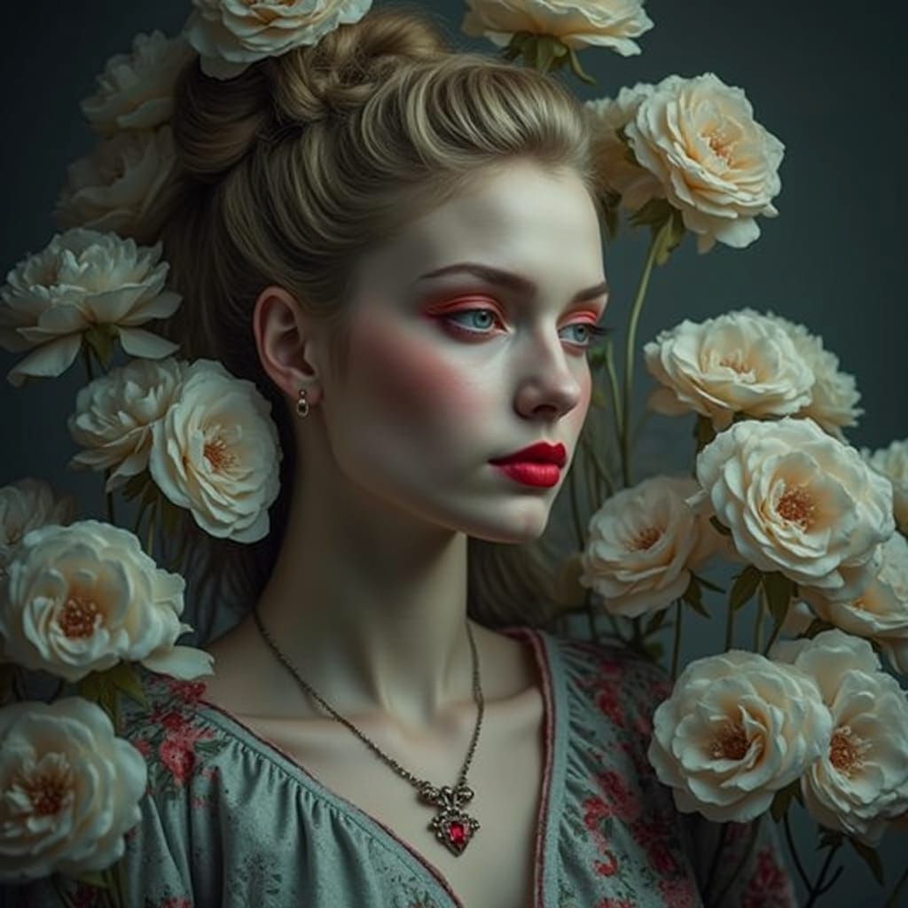 Abstract Red Spectrum Digital Art