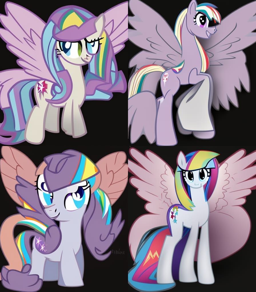 Colorful My Little Pony Illustration