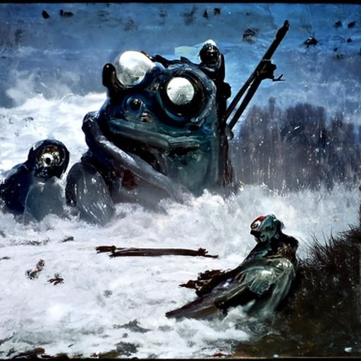 Frogs Versus Tanks: A Gothic Horror Battle