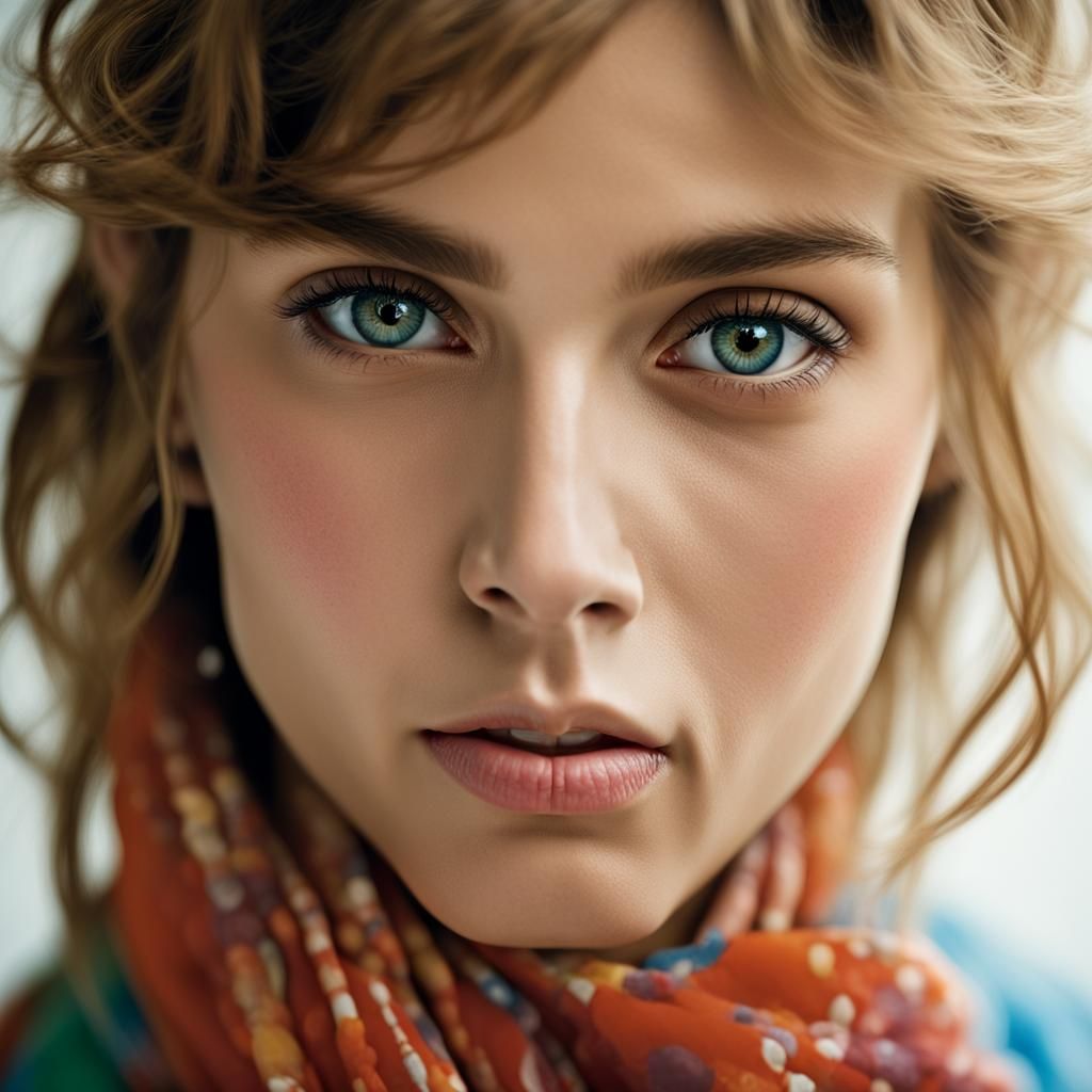 E-Girl Close-Up Portrait in Professional Style