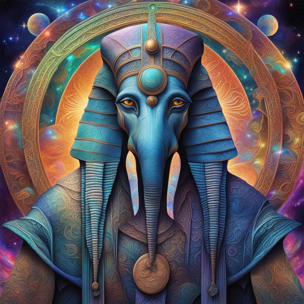 Holographic Astral Illustration of Thoth