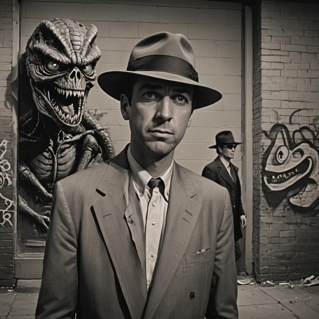 Film Noir Revenge Comic in Graffiti Style