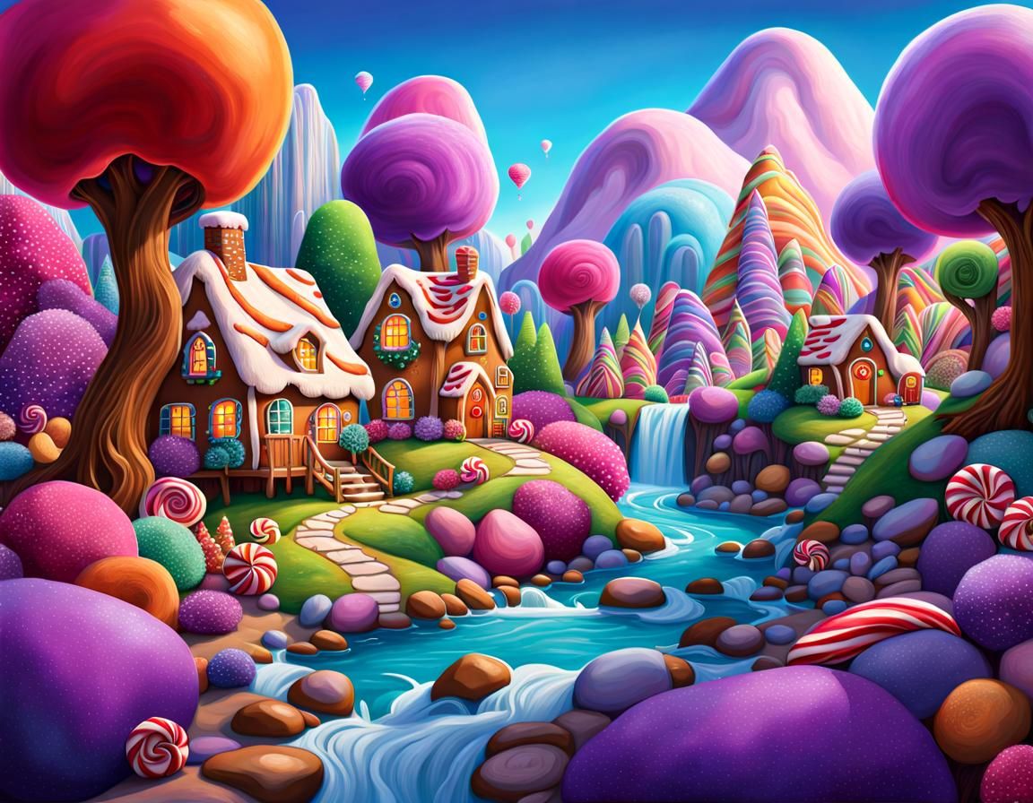 Gingerbread Candy Cottages