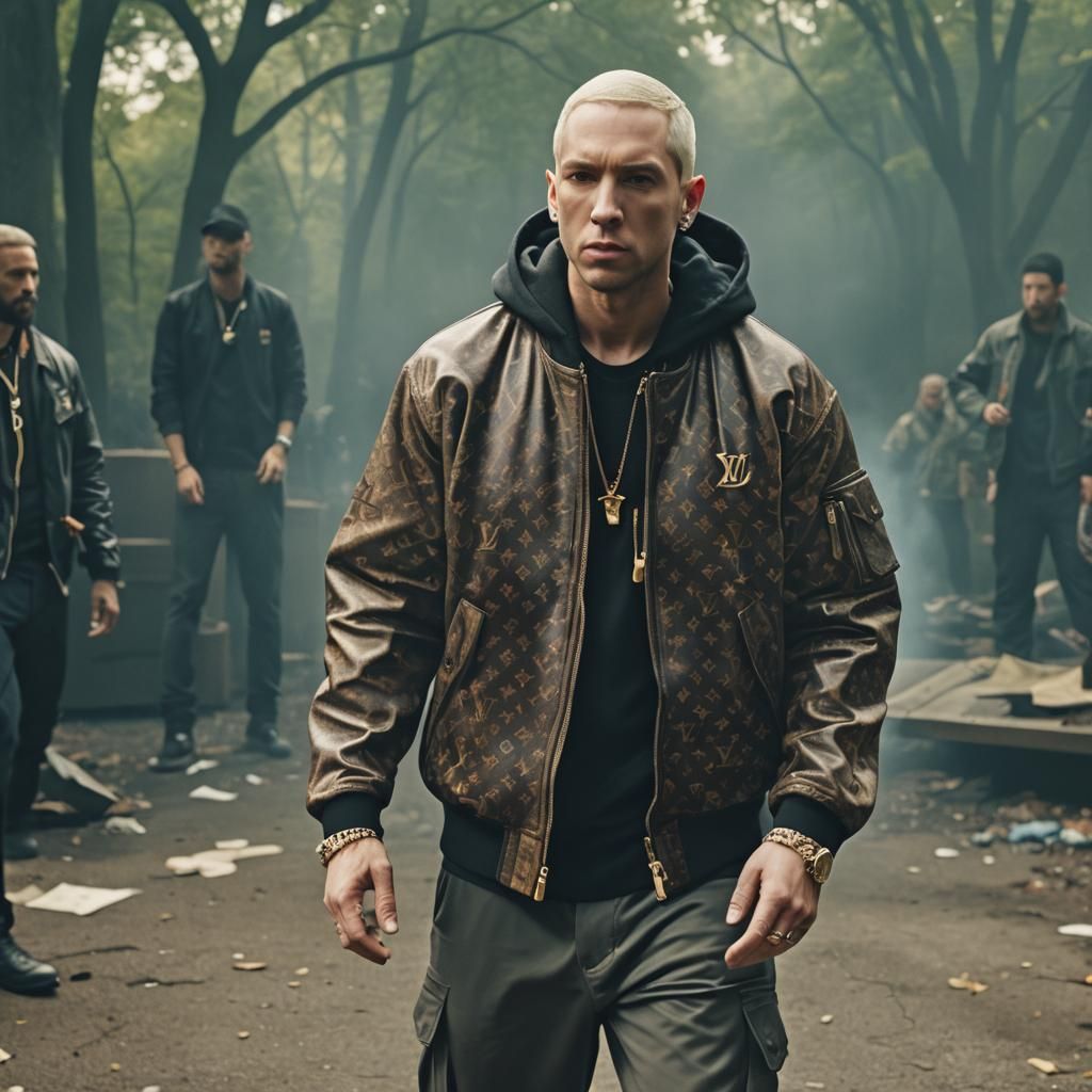 Eminem in Louis Vuitton: Cinematic Film Still