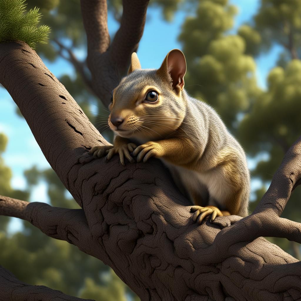 Realistic Squirrel Portrait in Ultra HD