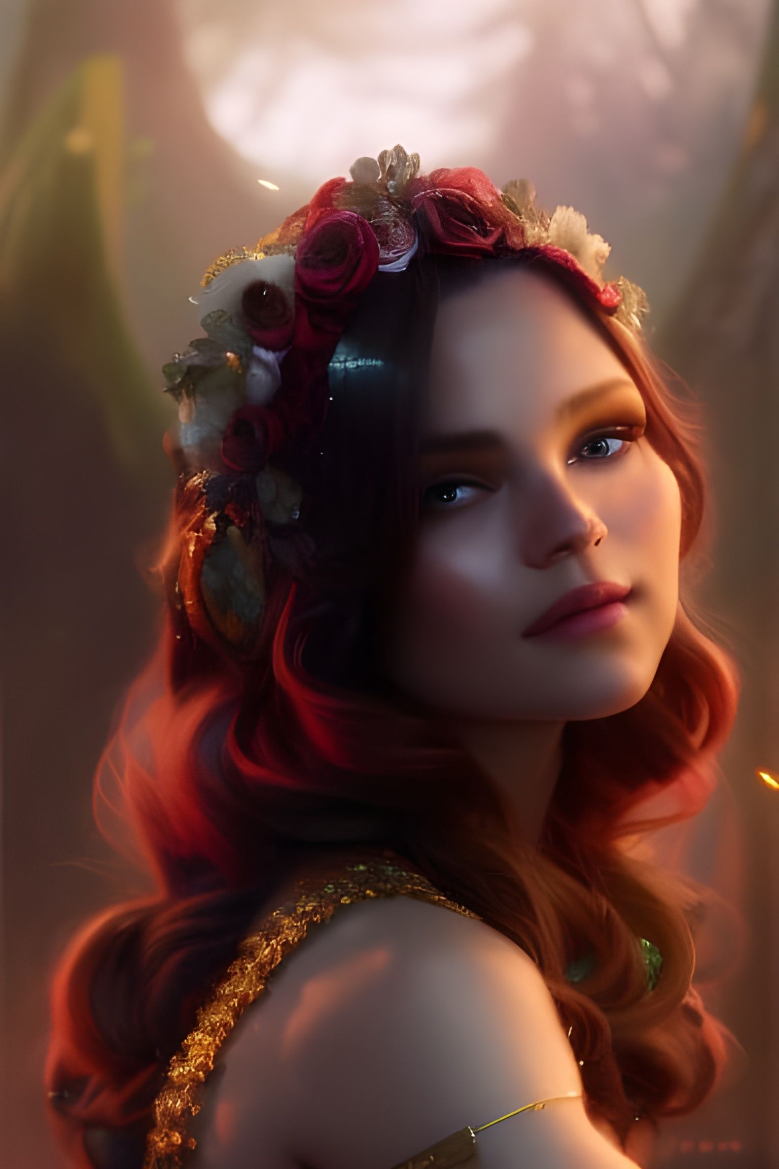 Gothic Vampire Portrait in Hyperdetailed Digital Art