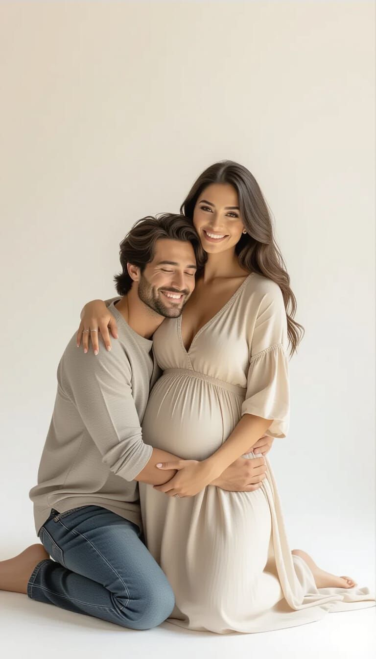 Intimate Portrait of Expectant Couple