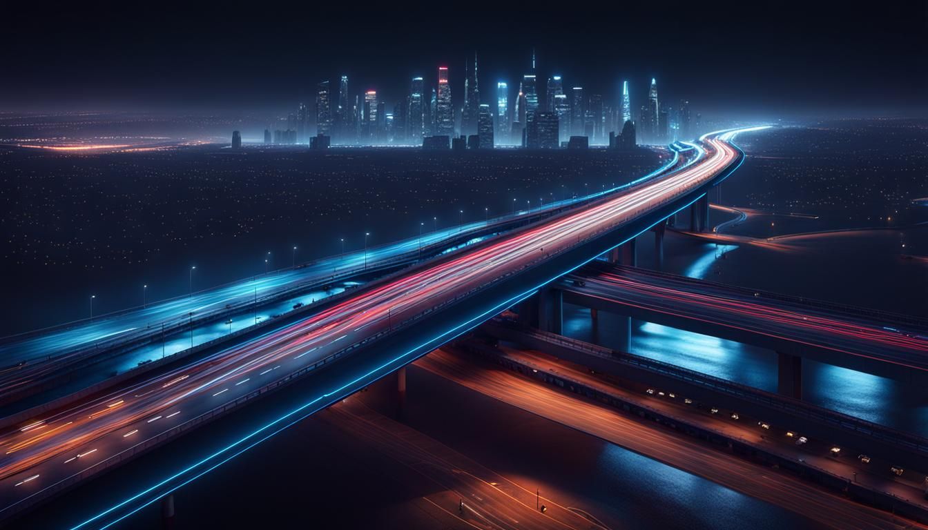 Neon Futuristic Cityscape at Midnight in 8k