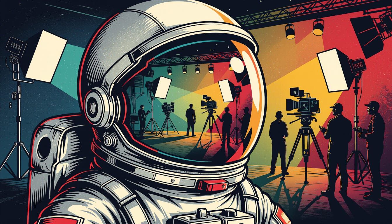 Astronaut Helmet Tattoo Reflecting Film Studio