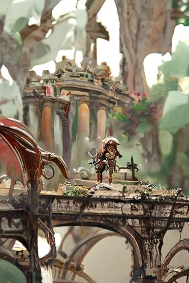 Roman Centurion in Vectorized Comic Style