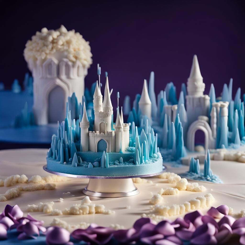 Alien Queens's Castle Kingdom Cake Sculpture