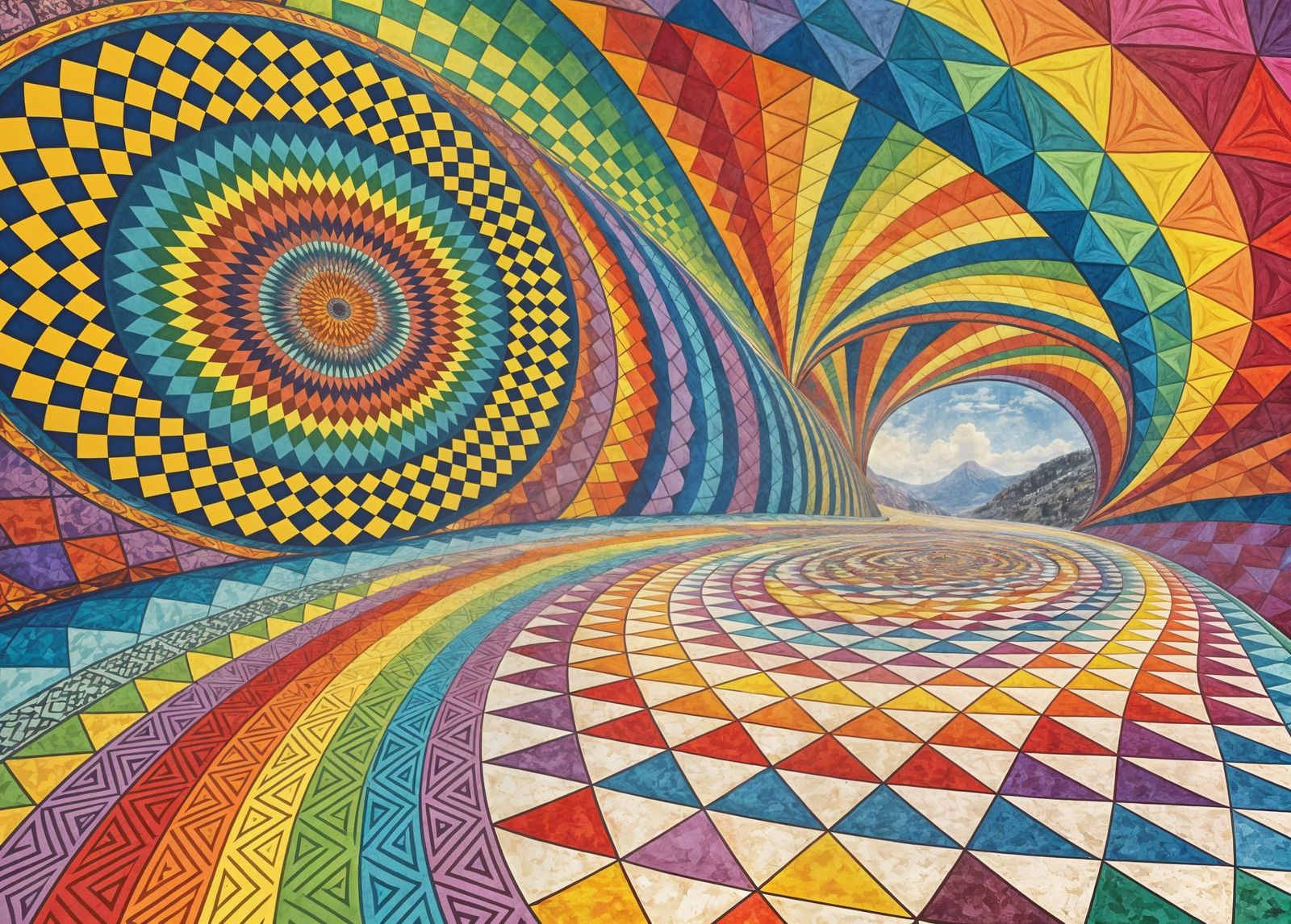 Psychedelic Gingham Masterpiece