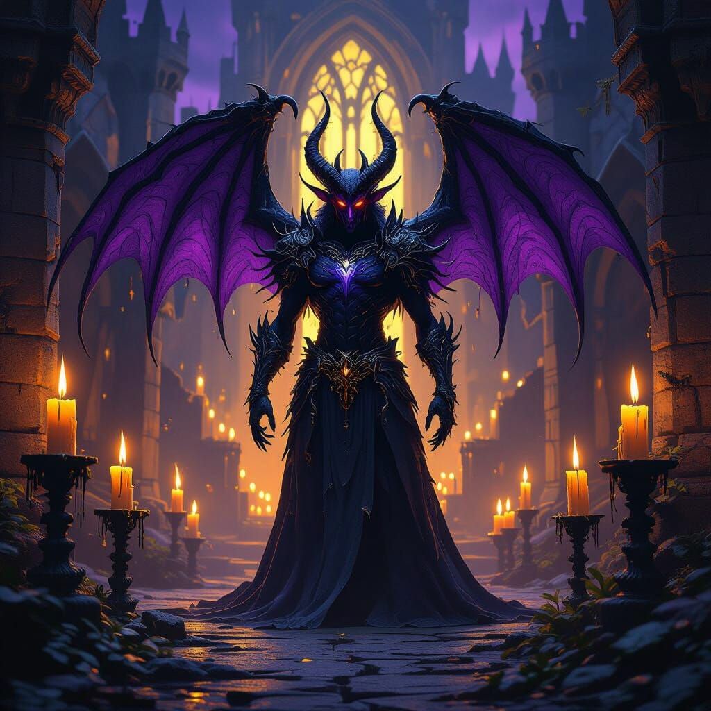 Terrifying Demon in Dark Castle Concept Art