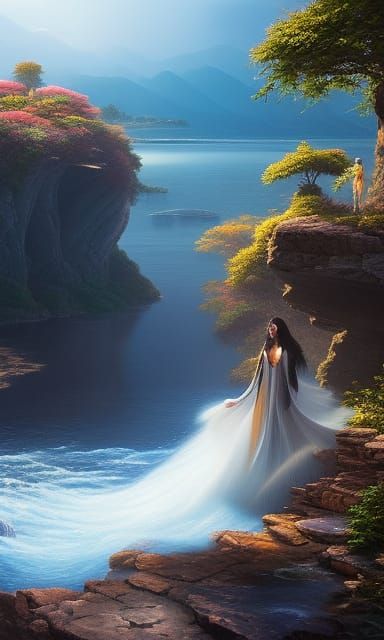 Goddess Emerges: Hyperdetailed Sci-Fi Anime Art