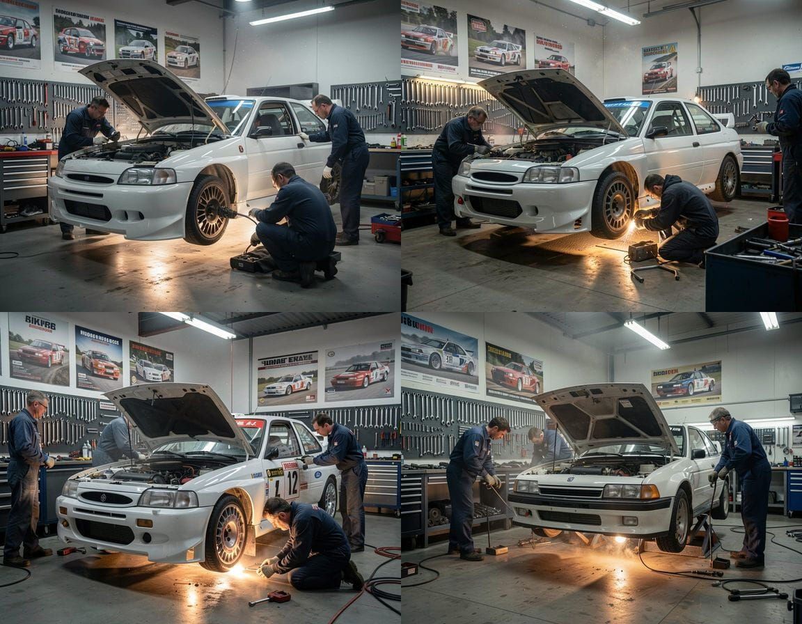Rally Car Service in Cinematic Workshop