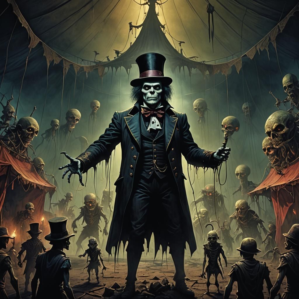 Dark Fantasy Circus with Ghouls and Monsters