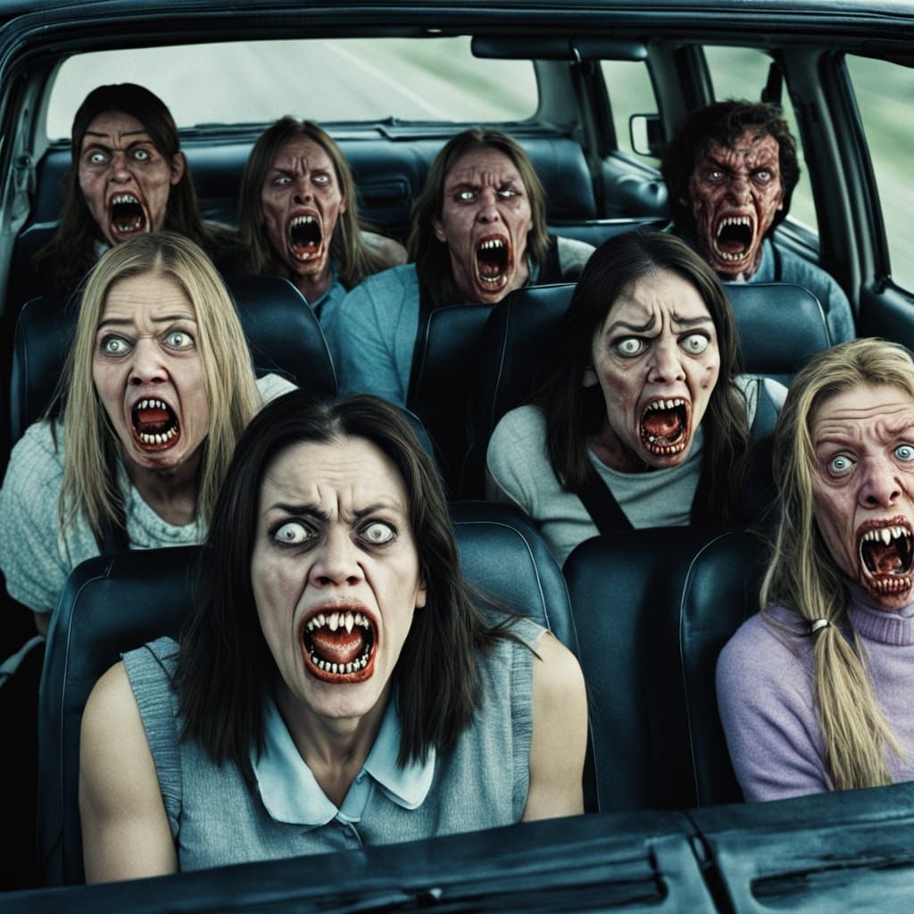 Disturbing Car Ride with Grotesque Family
