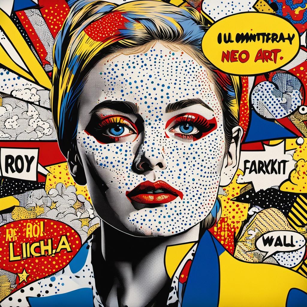 Comic Book Goddess in Neo-Pop Art Style