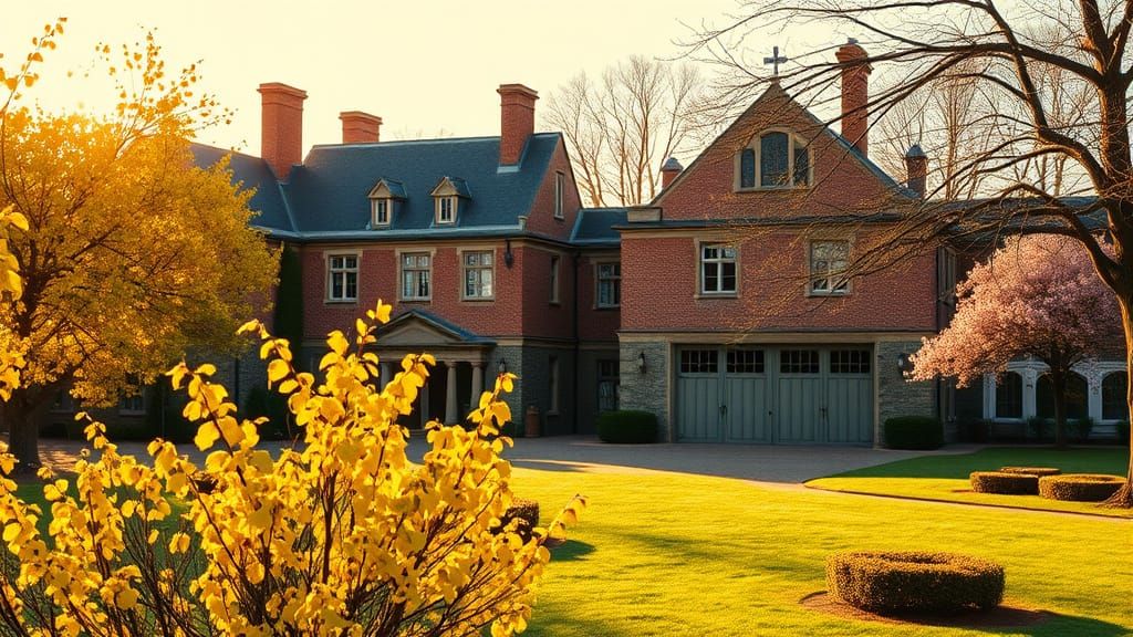 Golden Afternoon Chateau in Majestic Garden